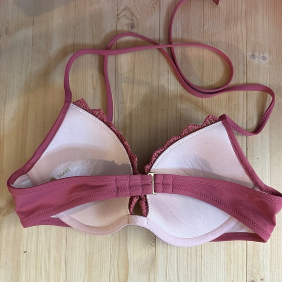 Shade & Shore .Crochet Lace Swim Top in Mauve. 34B. Great Condition - Picture 4 of 5